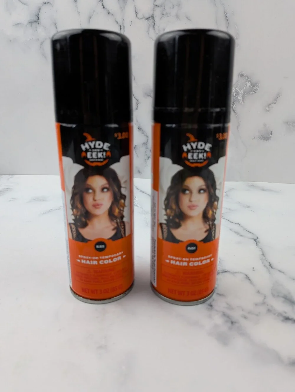 Lot Of 2 Hyde and EEK! Boutique Spray on Temporary Hair Color Black